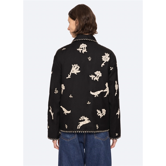 Sea New York MIKA Applique Jacket, Black 